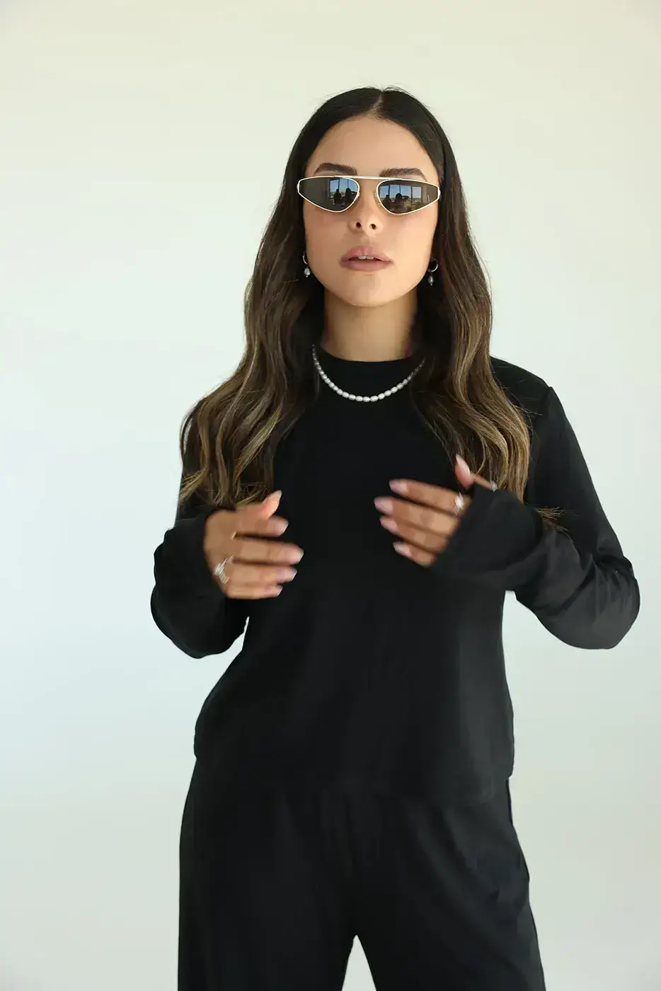 חליפת אוברסייז צבע שחור